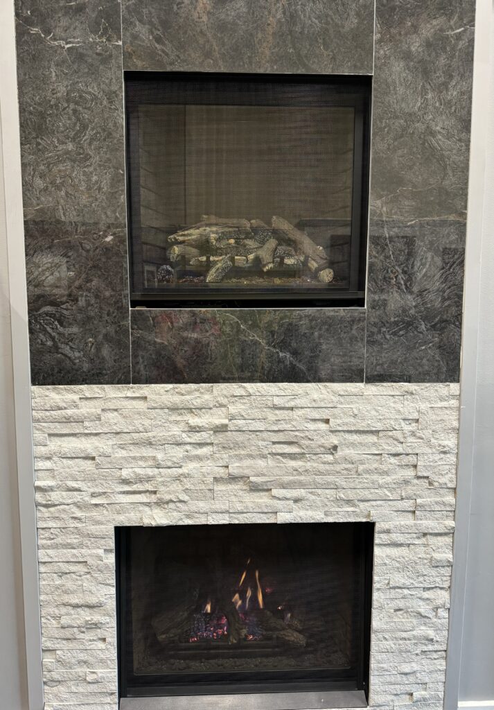 Regency G800 Small Traditional Direct Vent Fireplace with Regency B36XTCE Medium Traditional Direct Vent Gas Fireplace